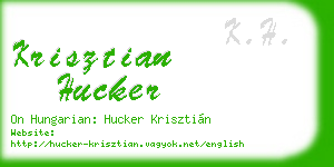 krisztian hucker business card